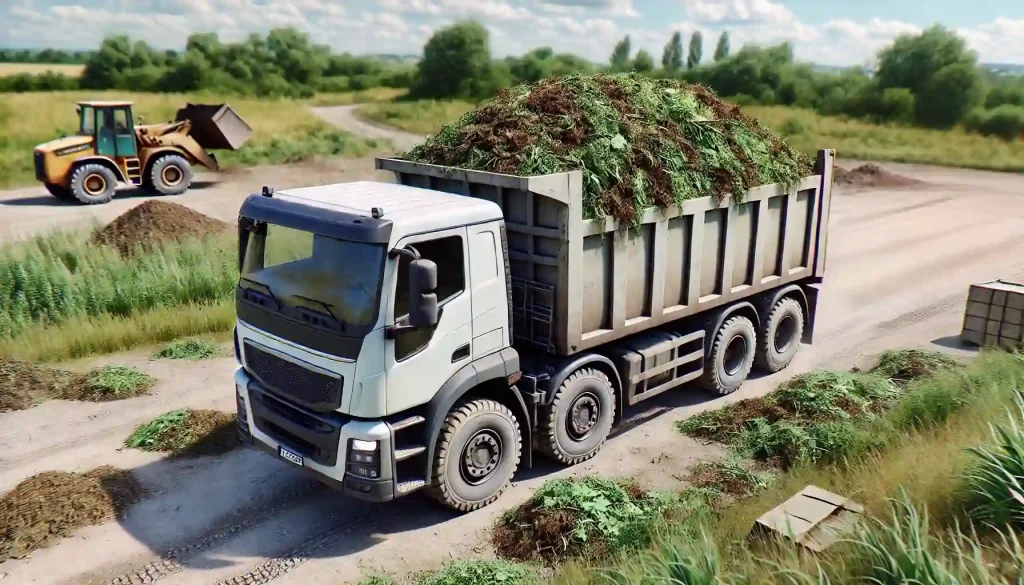 evacuation dechets vegetaux camion